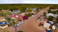 aerial of Daly waters area including some buildings and cars