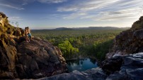 Couple at Gunlom Falls in Kakadu