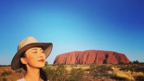 Lily Ji at Uluru