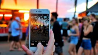 Taking a Photo of the Sunset at Mindil Beach Markets