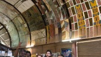 Aboriginal artwork on ceiling of tiwi designs 