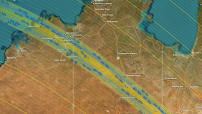 Map of 2028 solar eclipse path.