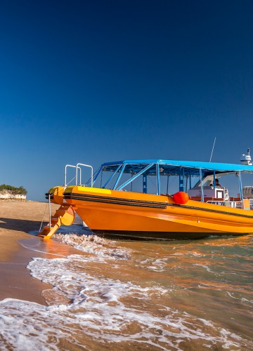 Boat on Darwin beach