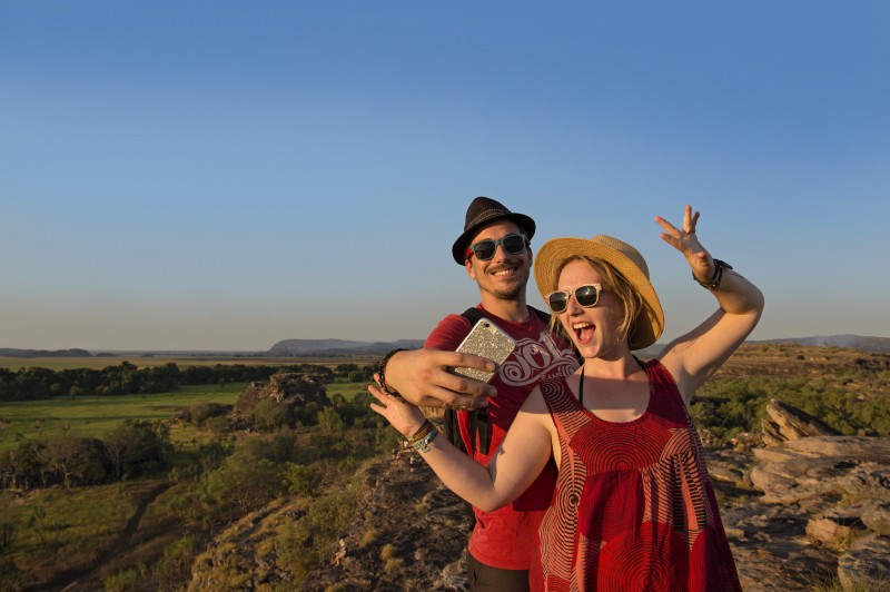 Couple Taking a Funny Selfie