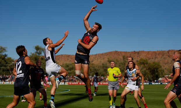 Melbourne Demons Team Playing in Alice Springs