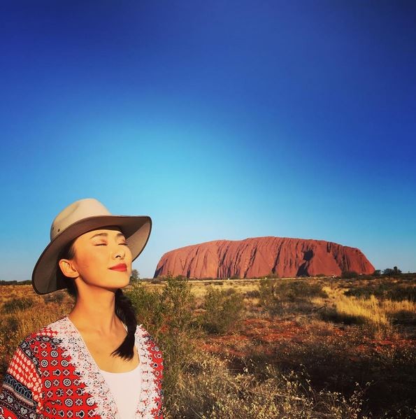 Lily Ji at Uluru