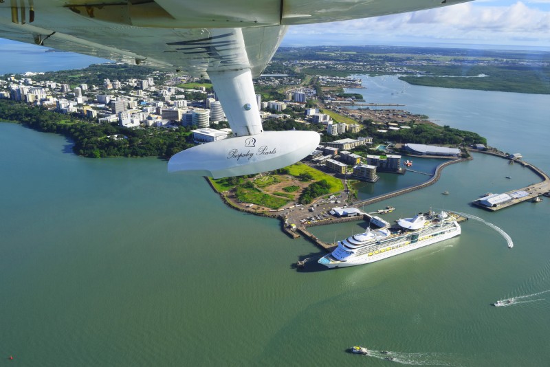 Cruise ship docked at Darwin harbour