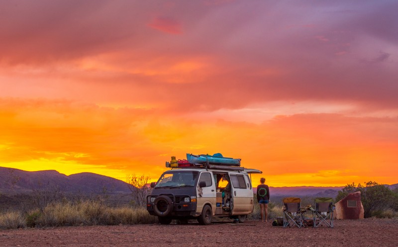 Backpacker Van Sunset in the NT