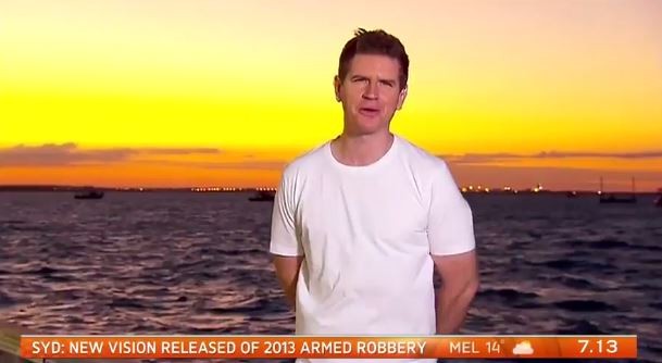 Sunrise TV Show at Stokes Hill Wharf