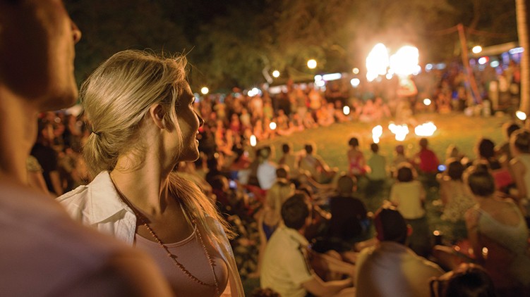 Darwin Festival at night