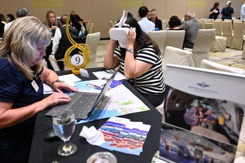 RFDS staff member showing distribution partner VR experience